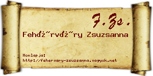 Fehérváry Zsuzsanna névjegykártya