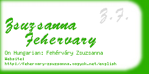 zsuzsanna fehervary business card
