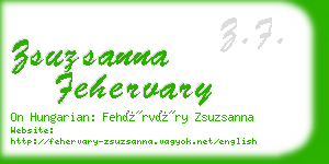 zsuzsanna fehervary business card